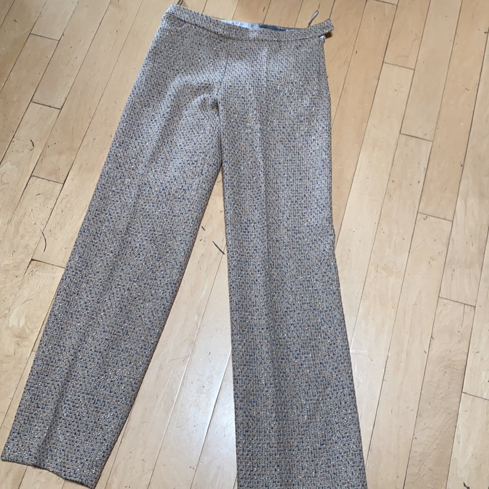Alexander McQueen wool straight pant with gold 4/6 - Picture 7 of 12
